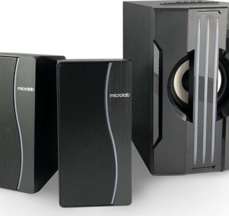 Microlab G200BT Aktivni zvucnici 2.1 25W (15W, 2x5W) 3,5mm, SD, USB, FM, Bluetooth, daljinski, LED