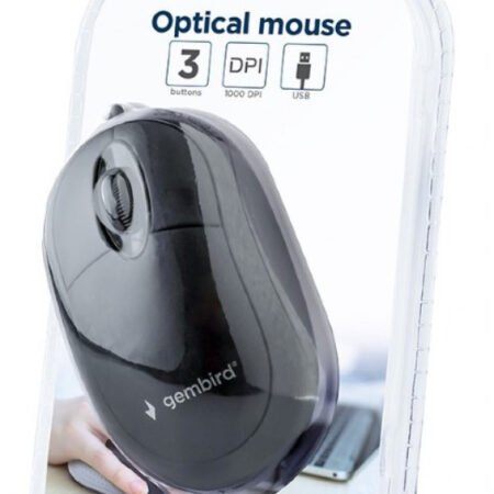 MUS-U-01 Gembird Opticki mis 1000Dpi black 94mm USB