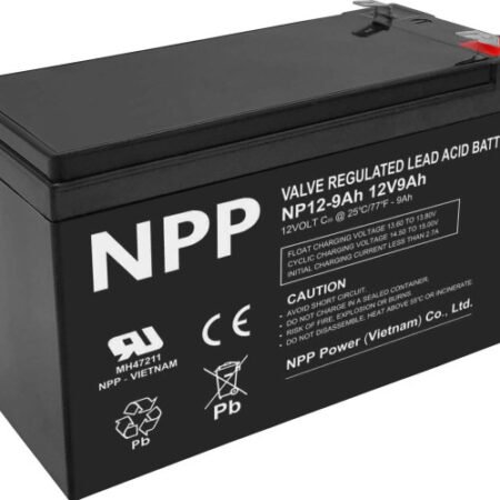 NPP NP12V-9Ah-T1, AGM BATTERY, C20=9AH, T1, 151x65x94x100, 2,5KG, BLACK