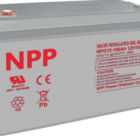 NPP NPG12V-100Ah, GEL BATTERY, C20=100AH, T16, 330x171x214x220, 27,3KG, Light grey