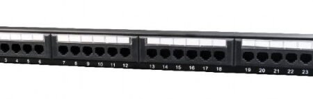 NPP-C524CM-001 Gembird Cat.5E 24 port patch panel with rear cable management