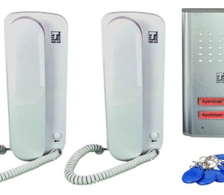 Teh Tel Zicni interfon sa RFID citacem SUPER STRONG 2, dve unutrasnje slusalice