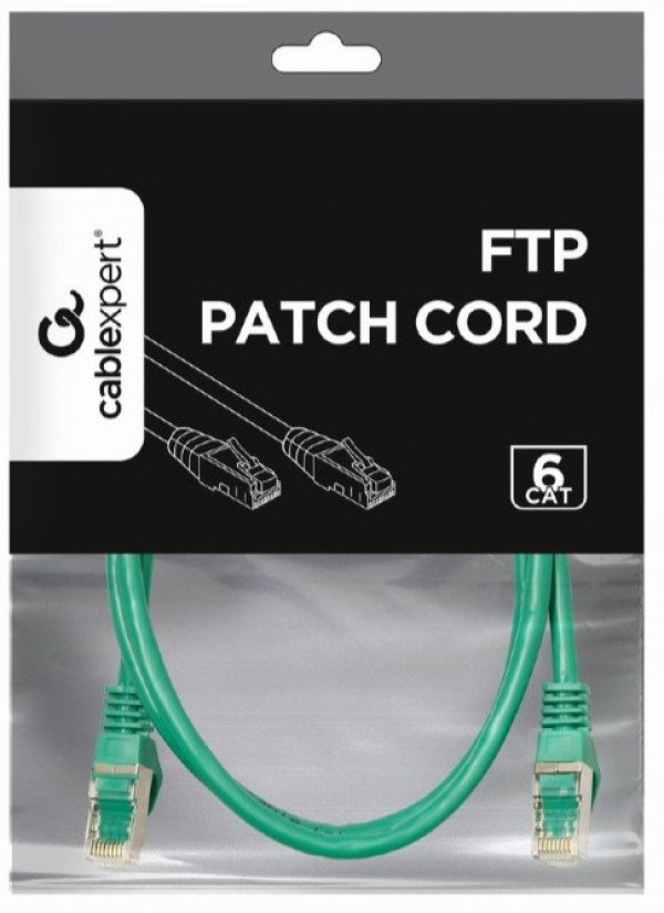 PP6-3M/G Gembird Mrezni kabl, CAT6 FTP Patch cord 3m green - Slika 2