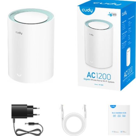 Cudy M1300 1-pack AC1200 Dual Band 2.4Ghz+5Ghz WiFi MESH, GiGABIT, 4x Antena 16MB/128DDR