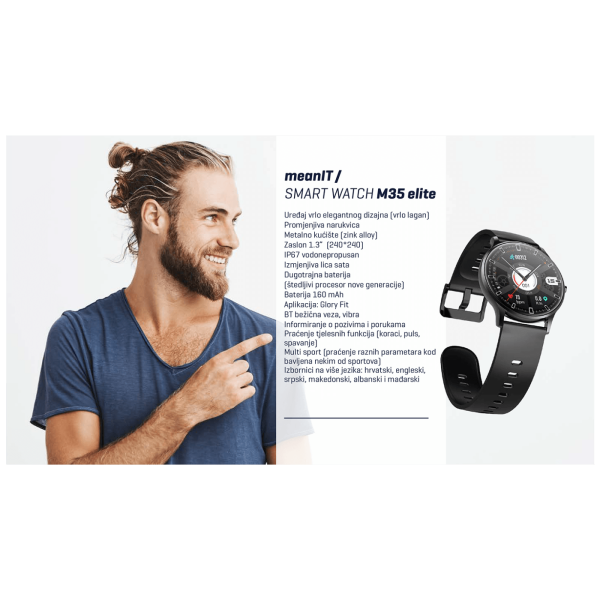 Pametni sat, 1.3 ekran, multi sport, Bluetooth M35 Elite - Slika 4