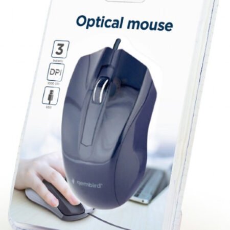 MUS-3B-01 Gembird Opticki mis 1000Dpi 3-button black 116mm USB