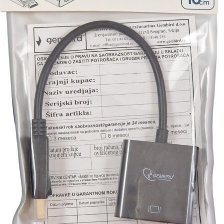 A-DPM-HDMIF-08 ** Gembird DisplayPort v1 to HDMI adapter cable, black(alt A-DPM-HDMIF-002)(239)