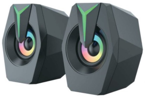 SPK-B26 * Gembird Stereo zvucnici black LED, 2.0 inch, 6W RMS (2x3W) USB pwr, volume control, 3,5mm - Slika 2