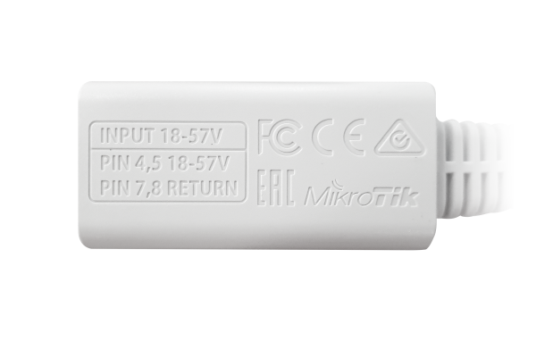 MikroTik RBGPOE gigabit PoE injector POE-GIGA-KABELEK