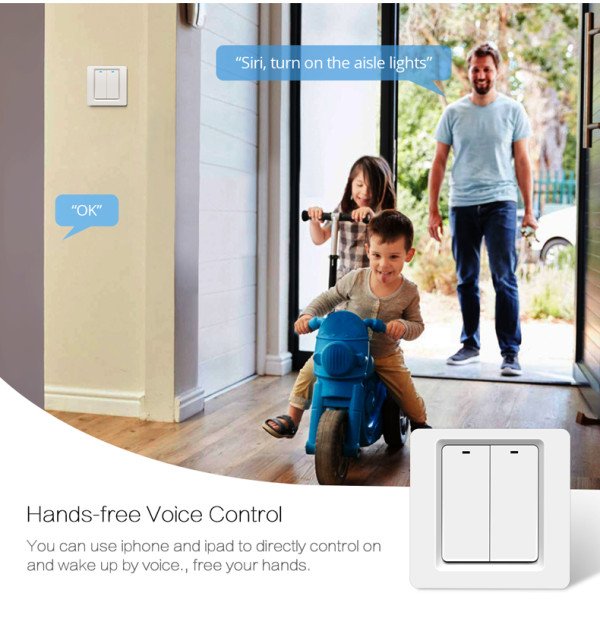 ZIGBEE-SWITCH-DS102 Gembird RSH Tuya WiFi Pametni kucni prekidac sa 2tastera EU Standard - Slika 3