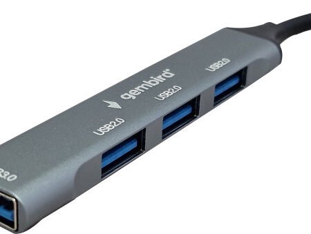 UHB-U3P4-06 ** Gembird HUB Type-A+C to 3*USB2.0 + 1*USB3.0 Aluminum (287)