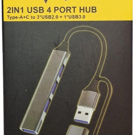 UHB-U3P4-06 ** Gembird HUB Type-A+C to 3*USB2.0 + 1*USB3.0 Aluminum (287)