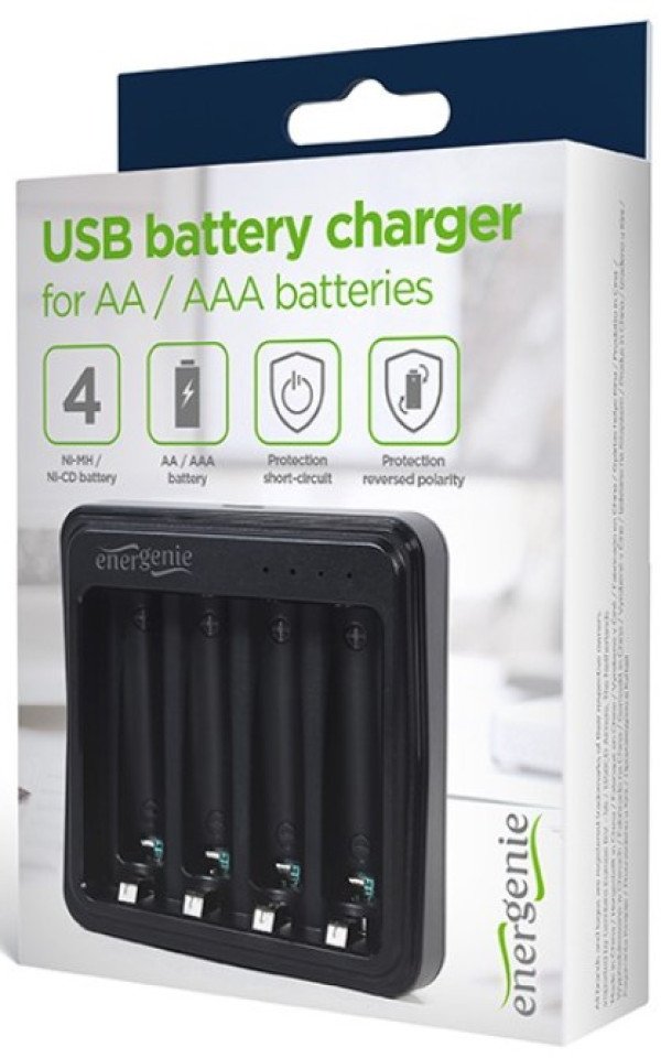 BC-USB-03 Gembird USB Type-C punjac AA/AAA baterija - Slika 3