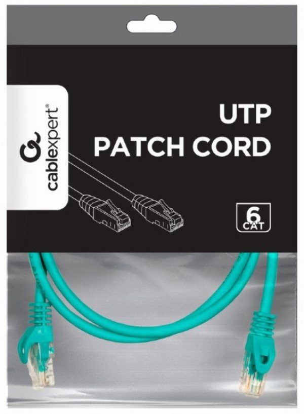 PP6U-1M/G Gembird Mrezni kabl, CAT6 UTP Patch cord 1m green - Slika 2