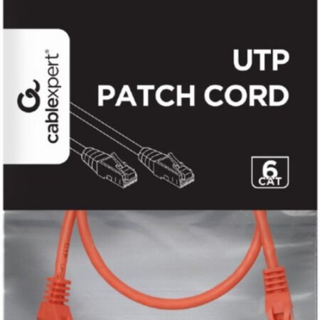 PP6U-0.5M/R Gembird Mrezni kabl, CAT6 UTP Patch cord 0.5m red