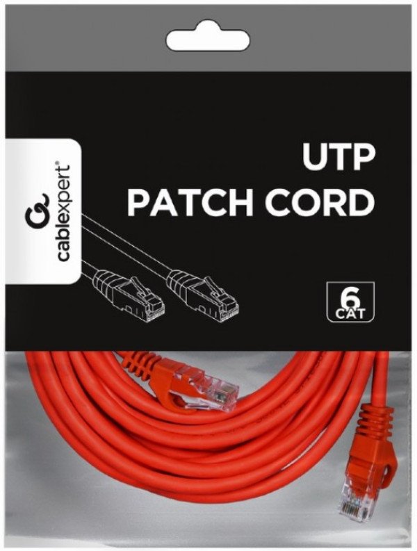 PP6U-3M/R Gembird Mrezni kabl, CAT6 UTP Patch cord 3m red - Slika 3