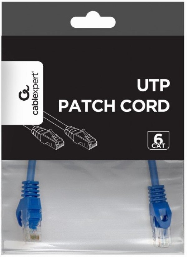 PP6U-0.25M/B Gembird Mrezni kabl, CAT6 UTP Patch cord 0.25m blue - Slika 2