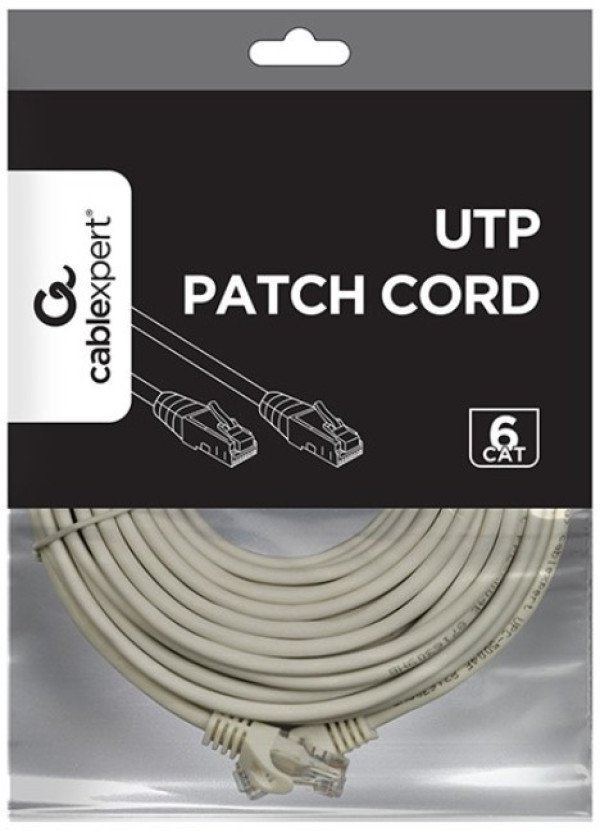 PP6U-10M Gembird Mrezni kabl, CAT6 UTP Patch cord 10m grey - Slika 2