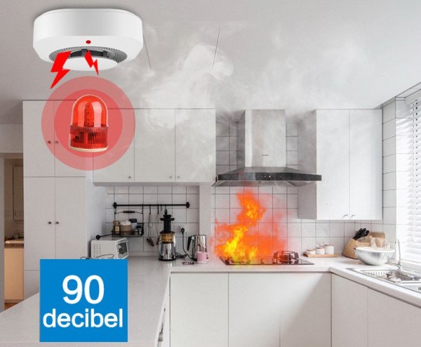 SMART-SMOKE Gembird Wifi pametni senzor detektor dima 80DB alarm pozara Zigbee - Slika 3
