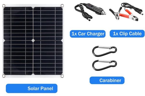 SOL-PANEL20W RV Solarni panel USB spoljni, vodootporni, 20W, 330x360x3mm - Slika 3