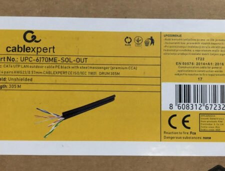 UPC-6170ME-SOL-OUT Gembird, UTP cat.6 Outdoor+SAJLA, solid 23AWG, PREMIUM CCA kotur pun presek 305m