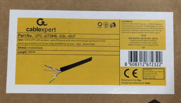 UPC-6170ME-SOL-OUT Gembird, UTP cat.6 Outdoor+SAJLA, solid 23AWG, PREMIUM CCA kotur pun presek 305m - Slika 3