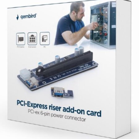RC-PCIEX-03 Gembird * PCI-Express riser add-on card, PCI-ex 6-pin power connector
