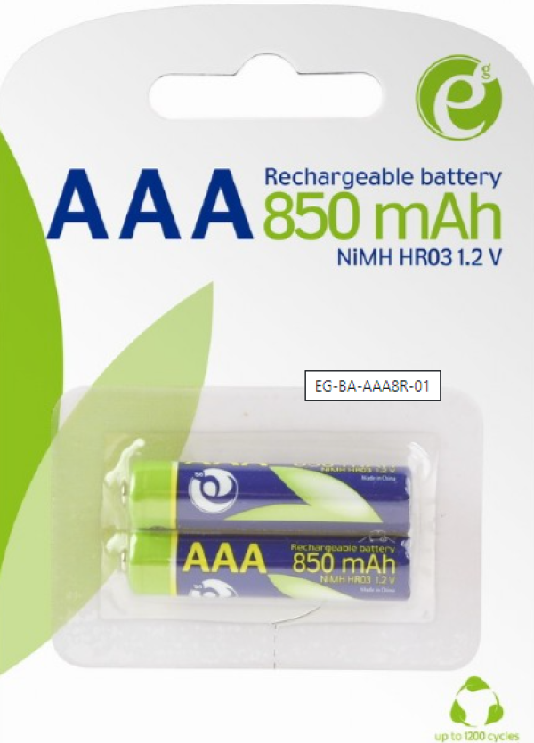 EG-BA-AAA8R-01 ENERGENIE 850mAh AAA, PAK2 CK, ready-to-use PUNJIVE NiM baterije (rechargeable) - Slika 2