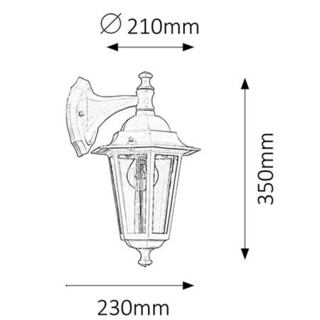 Spoljna zidna lampa Velence E27 60W ip43 bela 8201