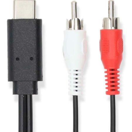 CCGL64240BK10 Nedis kabl USB-C na 2x RCA muski, 1m