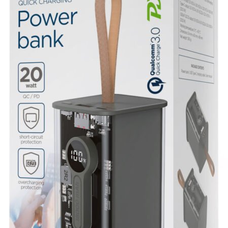 PB18-TQC3-01 Gembird Power bank 18000 mAh, crni