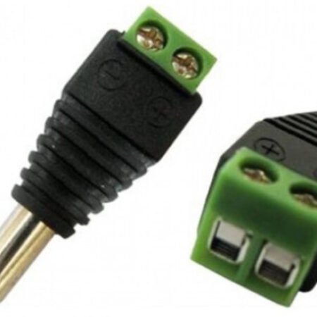 CON-DCM-02 Gembird muski DC konektor 5.5x2.1 na sraf za video nadzor (cena za1kom, pakovanje 10kom)