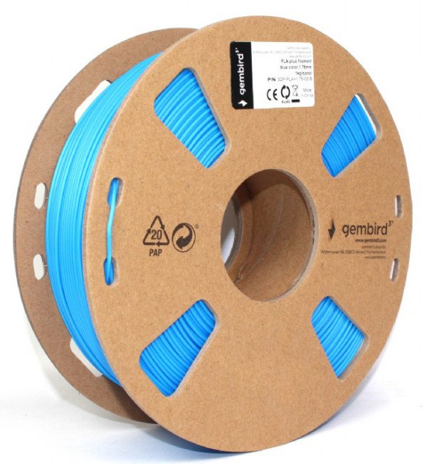 3DP-PLA+1.75-02-B PLA-PLUS Filament za 3D stampac 1,75mm kotur 1KG Blue (jaci od standardnog PLA)