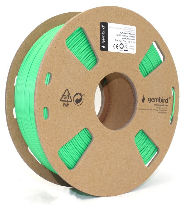3DP-PLA1.75-01-G PLA Filament za 3D stampac 1,75mm kotur 1KG Green - Slika 2