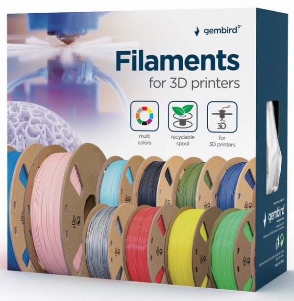 3DP-PLA1.75-01-FB PLA Filament za 3D stampac 1.75mm, kotur 1KG plamen sjajan Blue - Slika 2