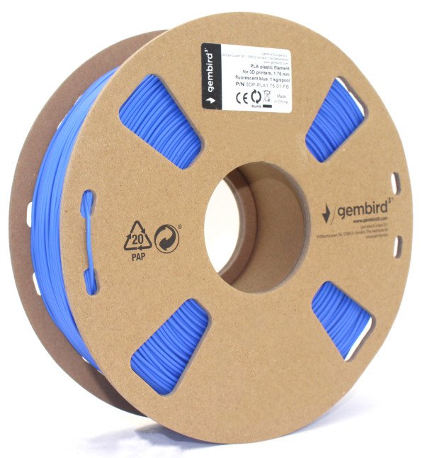 3DP-PLA1.75-01-FB PLA Filament za 3D stampac 1.75mm, kotur 1KG plamen sjajan Blue