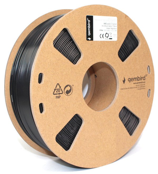 3DP-ABS1.75-01-BK ABS Filament za 3D stampac 1.75mm, kotur 1KG BLACK