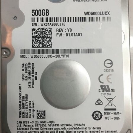 HDD 2.5 * 500GB WD5000LUCX WD 16MB 5400RPM SATA 7mm