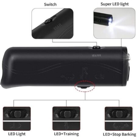 SMART-DOG-FLASHLIGHT-AGG-01 Gembird Snažan ultrazvucni RASTERIVAC PASA, Dreser za pse