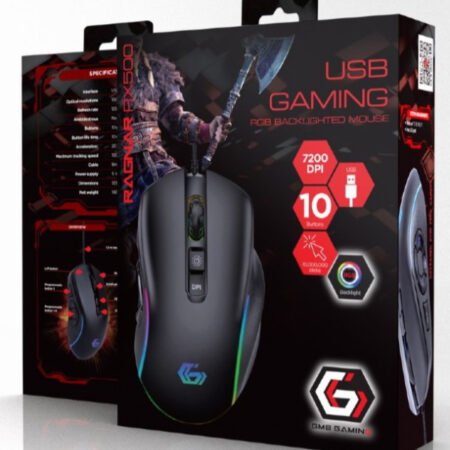 MUSG-RAGNAR-RX500 Gembird Gejmerski mis opticki RGB backlighted 1000-7200Dpi 10-button 125mm