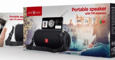 SPK-BT-17 Gembird Portable Bluetooth speaker +handsfree 2x5W, FM, USB, SD, AUX + antena black