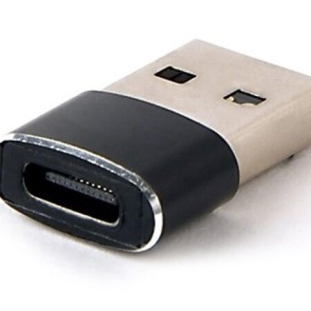 A-USB2-AMCF-02 Gembird USB AM to Type-C female adapter, black (ALT.CCP-USB3-AMCM-0M) FO