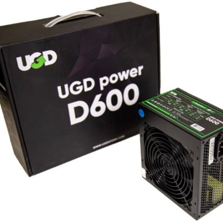 Napajanje D600 600W UGD Power 12cm FAN, 20+4pin, 4+4pin, 3xSATA, 1xIDE, 2x6+2pin Black