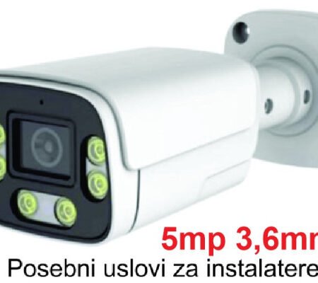 CAM-IP5MP-HAQ60D GMB kamera 5mp APP P6SLite 3.6mm-F1.4 POE, IP66 DuaL LED 6xIR+6xFull Color, MIC,25m