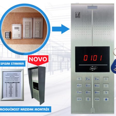 TEH-TEL Spoljna jedinica Q2C audio interfona sa èitaèem