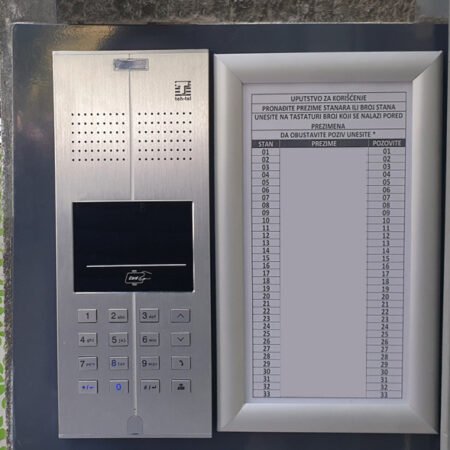 TEH-TEL Spoljna jedinica Q2C audio interfona sa èitaèem