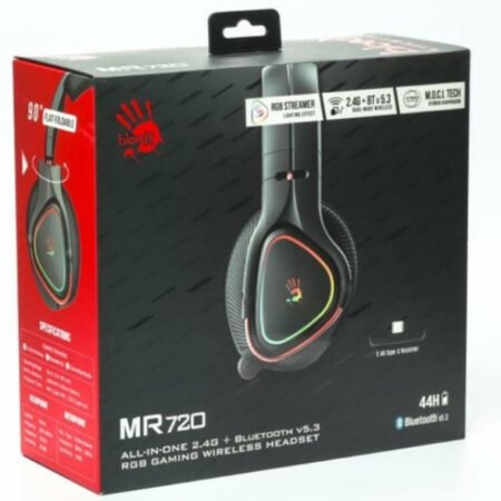 A4-MR720 A4Tech Bloody gejmerske slusalice sa mikrofonom, BT+2,4Ghz+kabl, 50mm/16ohm, RGB