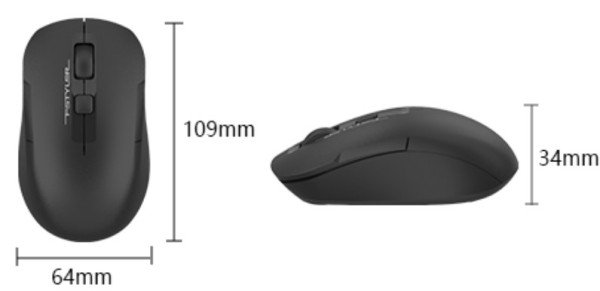 A4-FG16C Air BLACK A4Tech Fstyler DESK+AIR bezicni opticki mis 2.4Ghz,1000-2000Dpi,rechargeable 109m - Slika 4