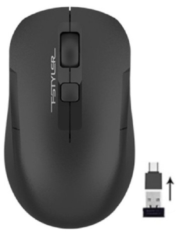 A4-FG16C Air BLACK A4Tech Fstyler DESK+AIR bezicni opticki mis 2.4Ghz,1000-2000Dpi,rechargeable 109m - Slika 2