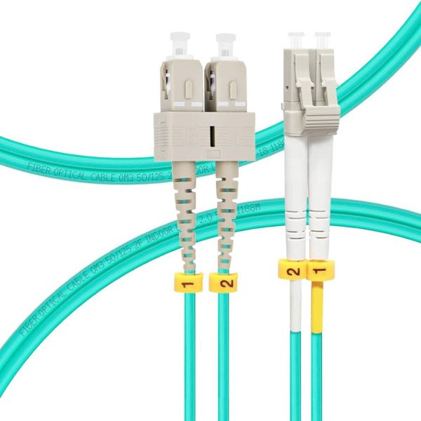 FO LC/UPC - SC/UPC MM OM3 DX LSZH Aqua 2.0mm 4769 - Slika 3